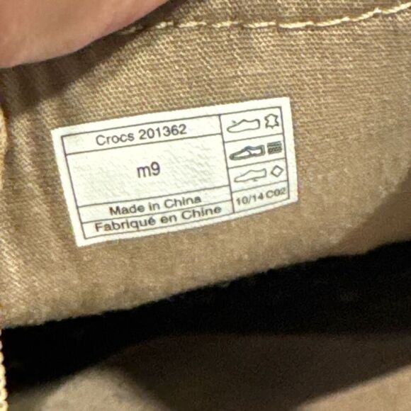crocs Men's Walu Express Leather M Slip-On Loafer, Khaki/Walnut, 9 US - Picture 4 of 7